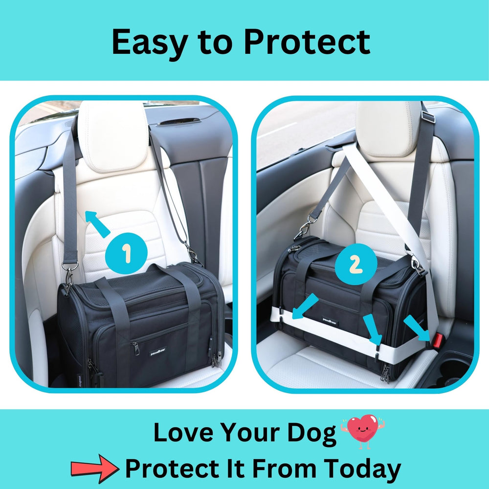 PawsInCar Premium Cat Carrier soft 900D Oxford fabric close-up