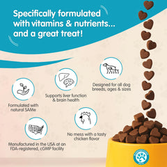 Pawsitive SAM-e chews use USA-made ingredients for safety and quality.