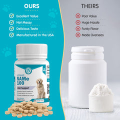 Pawsitive Wanderfound dosing chart showing simple 1–3 chews plan.