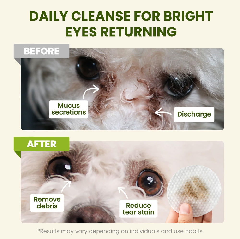 PawSono Eye Wipes soft wipes demonstrate gentle cleansing for delicate eye areas.