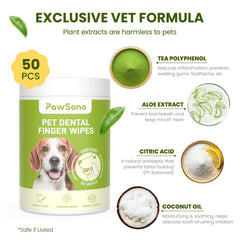 PawSono natural tea polyphenol aloe coconut oil formula closeup.