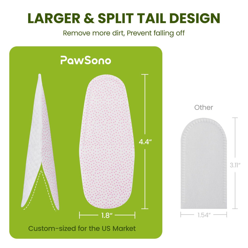 PawSono zero-mess travel-friendly wipes for mess-free use.
