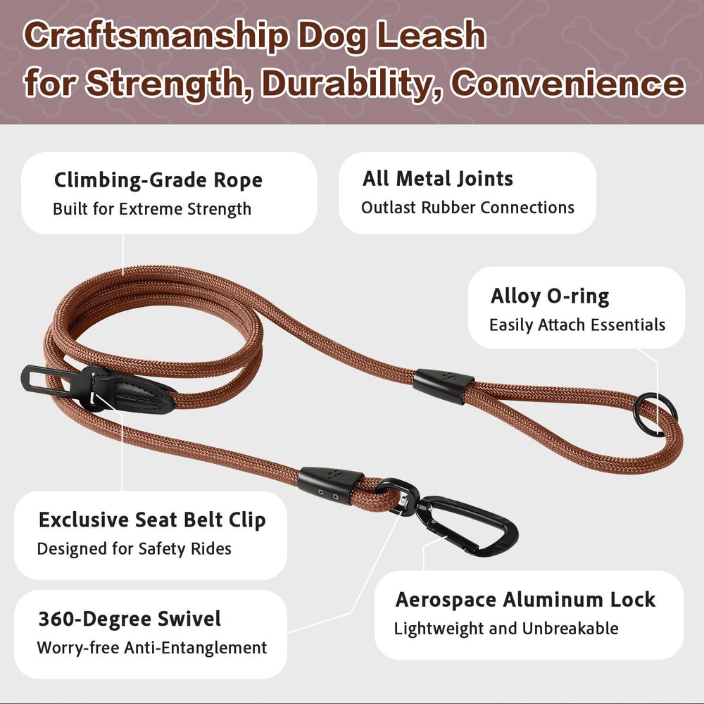PAWS PASSION 360° swivel clasp prevents tangling during adventures