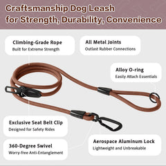PAWS PASSION 360° swivel clasp prevents tangling during adventures