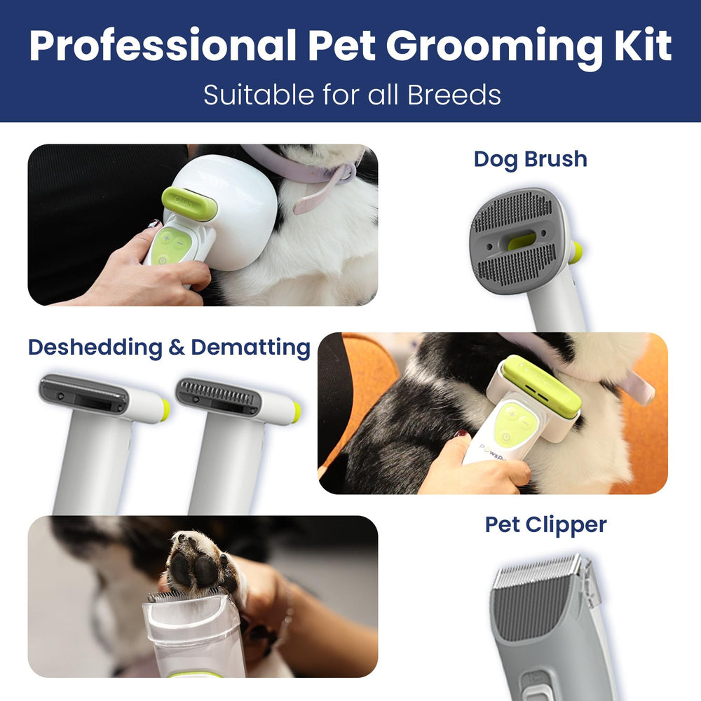 PAWSPIK GroomingPro RX clipper with six adjustable combs