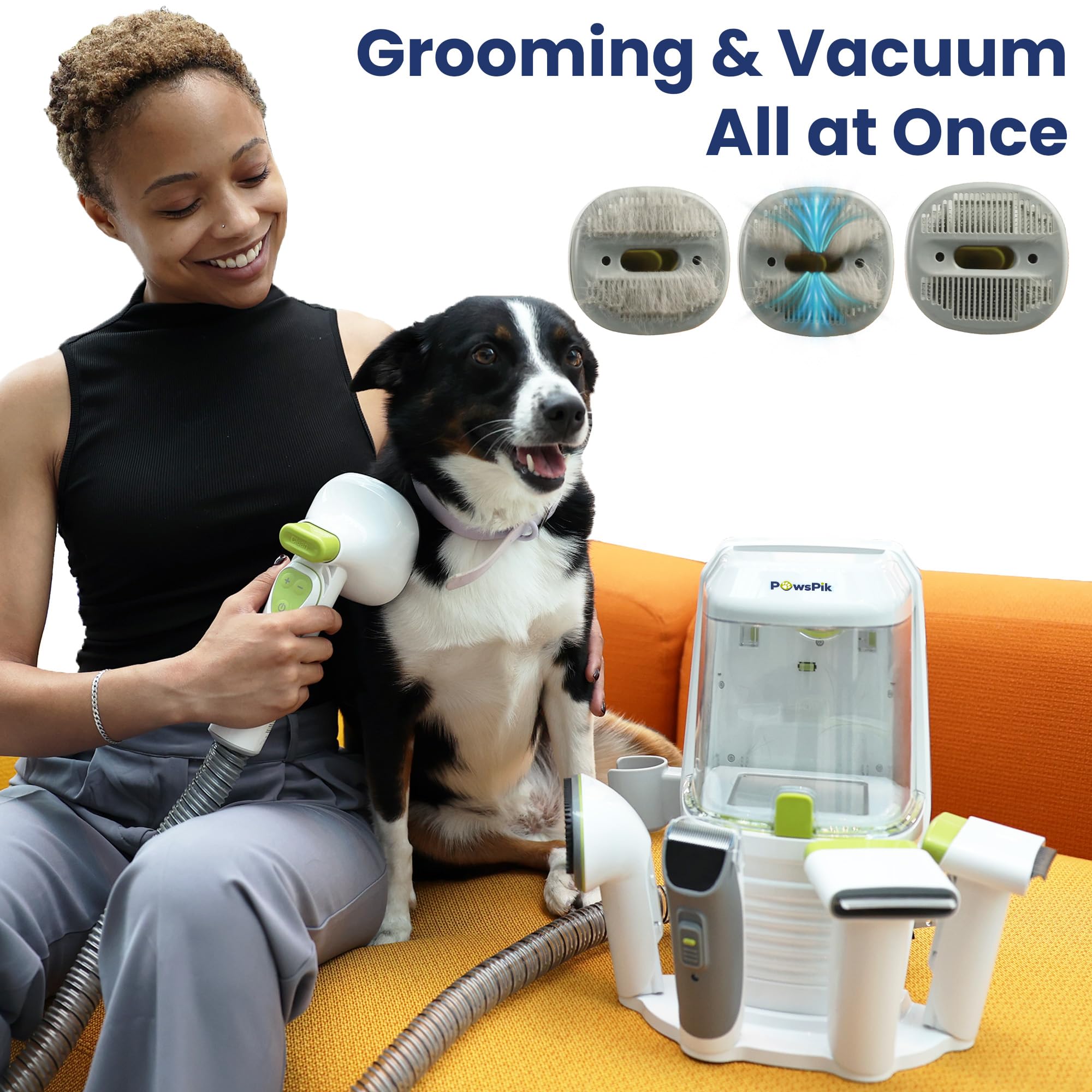 PAWSPIK GroomingPro RX handheld control for precise suction levels