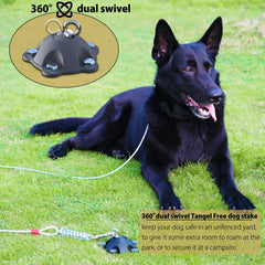 PAWSTATION 360° swivel ball design prevents tangles during dog play