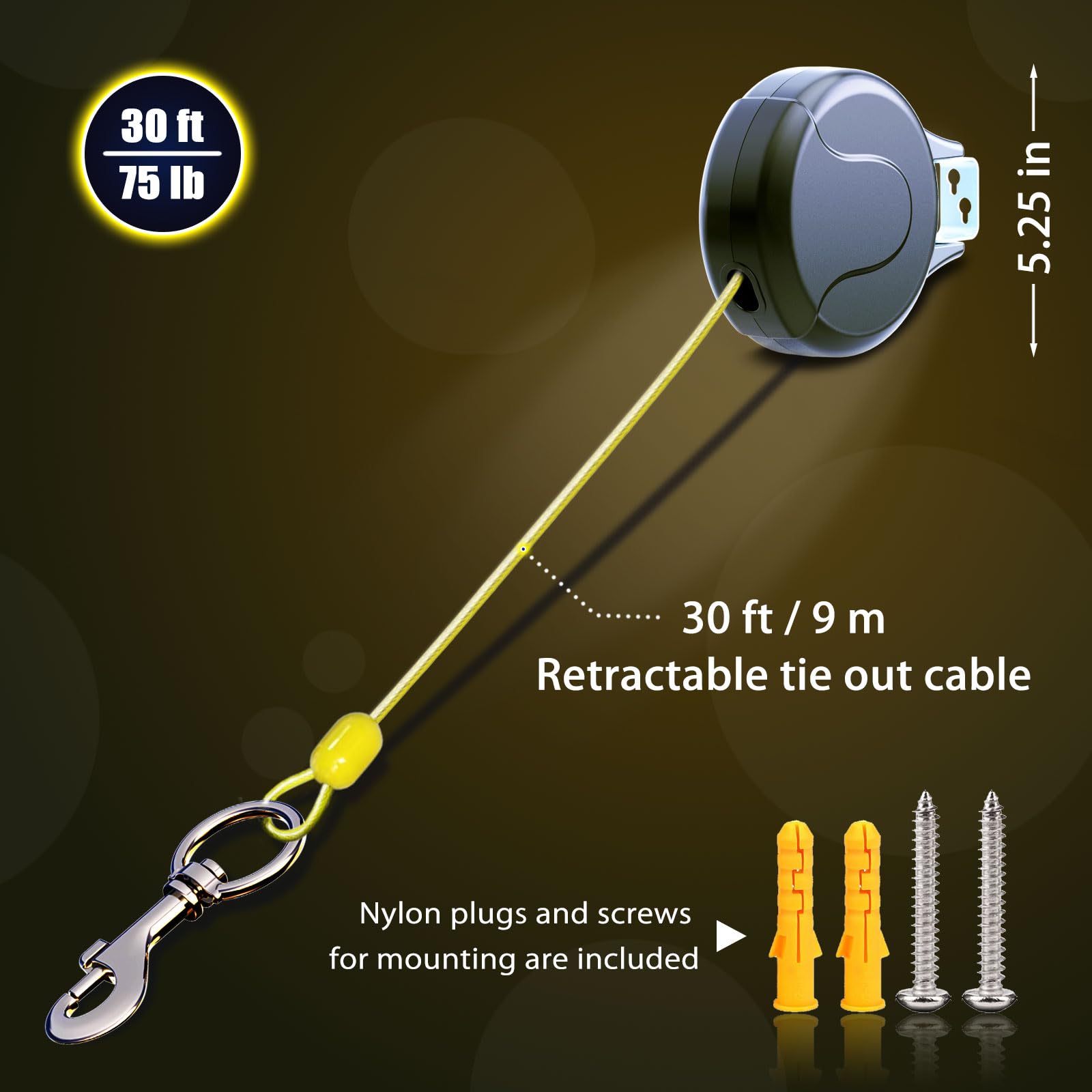 PAWSTATION high-carbon steel retraction system delivers smooth operation and long-term reliability.