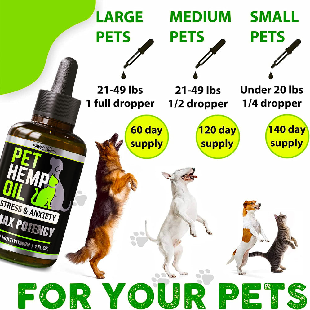 Pawstopia two-pack hemp oil demonstrates convenient pet health protection.