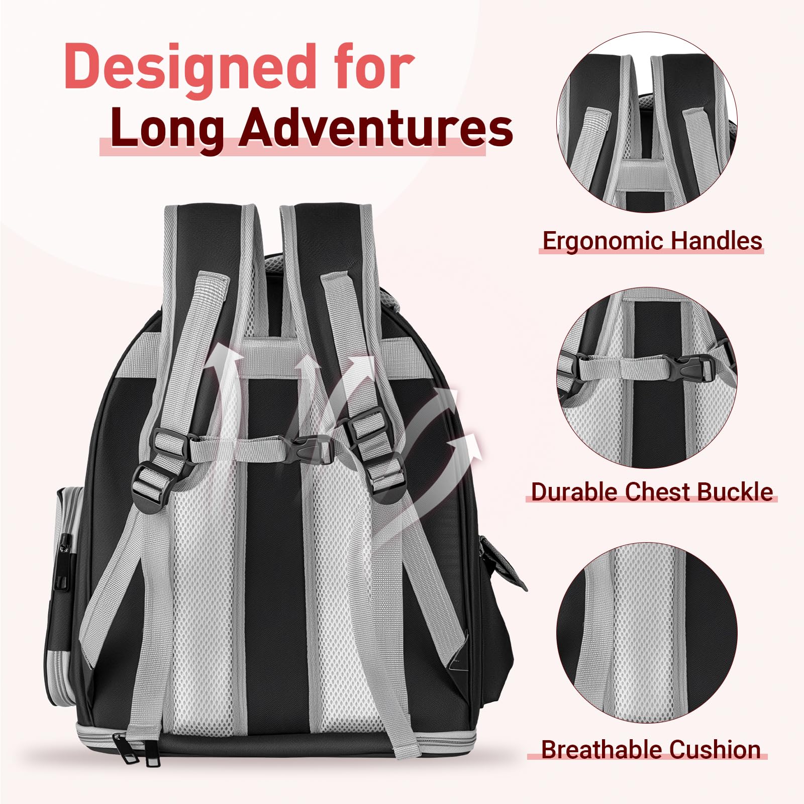 pawstrip Backpack is airline-approved for easy travel with pets