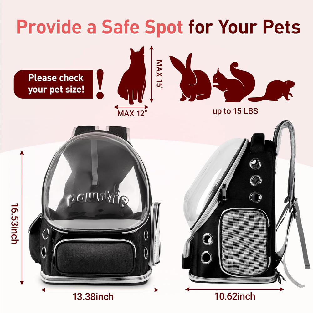 pawstrip Cat Backpack Carrier folds flat for compact home storage
