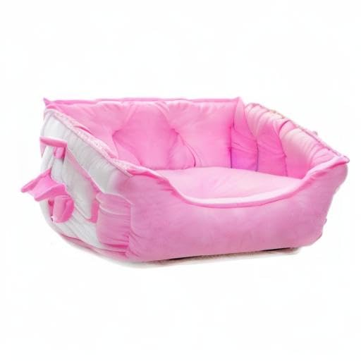 pawstrip Cute Princess Bed pink cat-napping-scene illustrates versatile use.