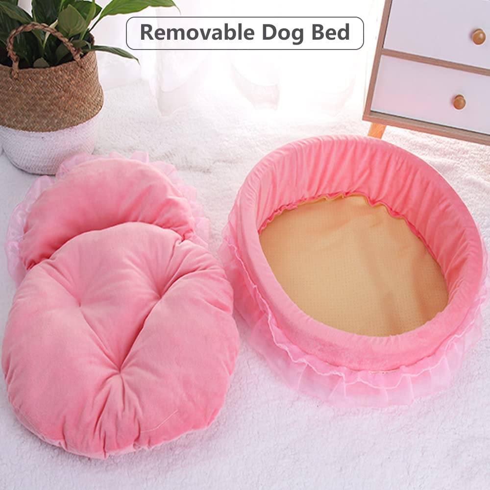 Pawstrip pink bed large size - roomy for medium dogs and kittens.