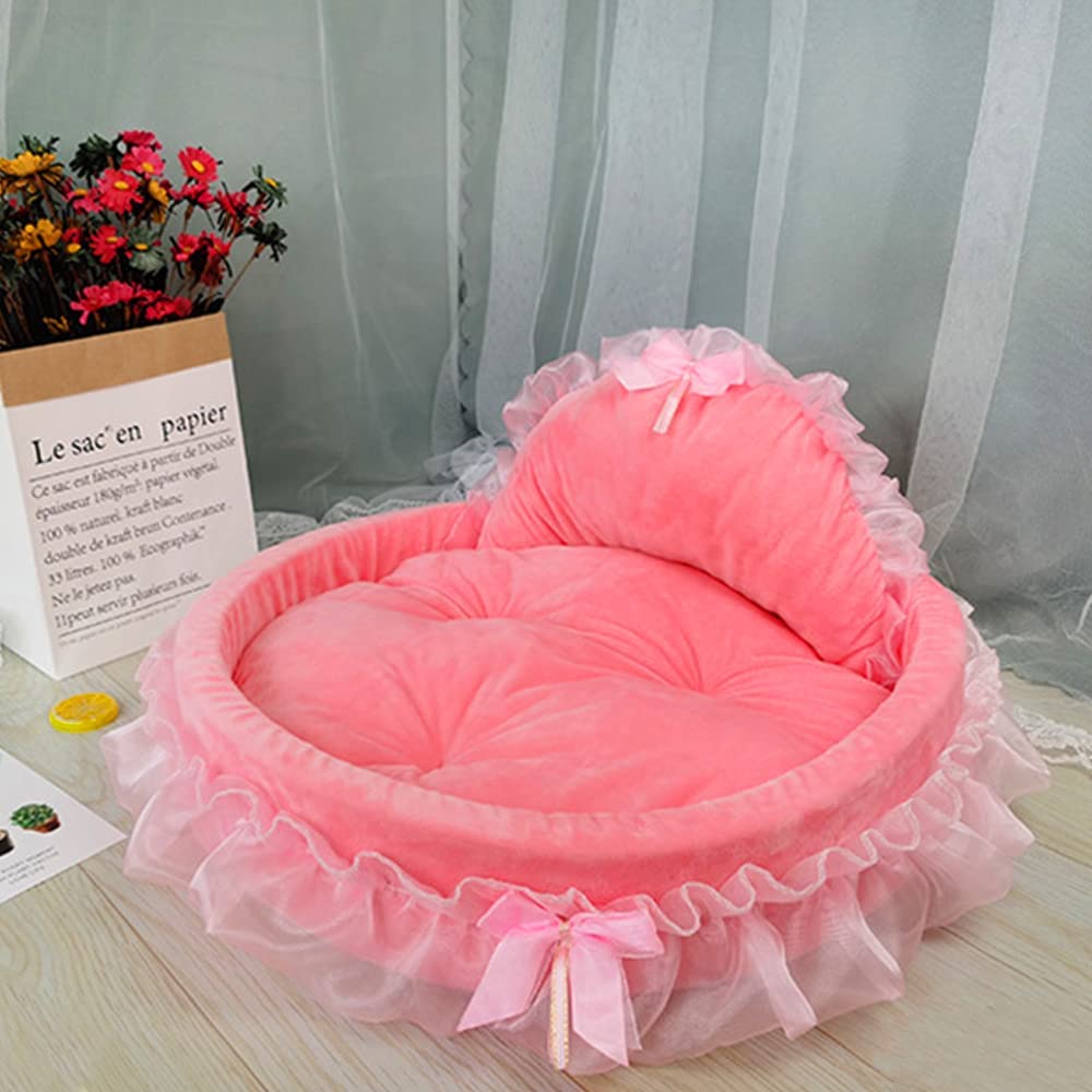Pawstrip pink bed nest overview - versatile sofa, nest, and cushion in one.