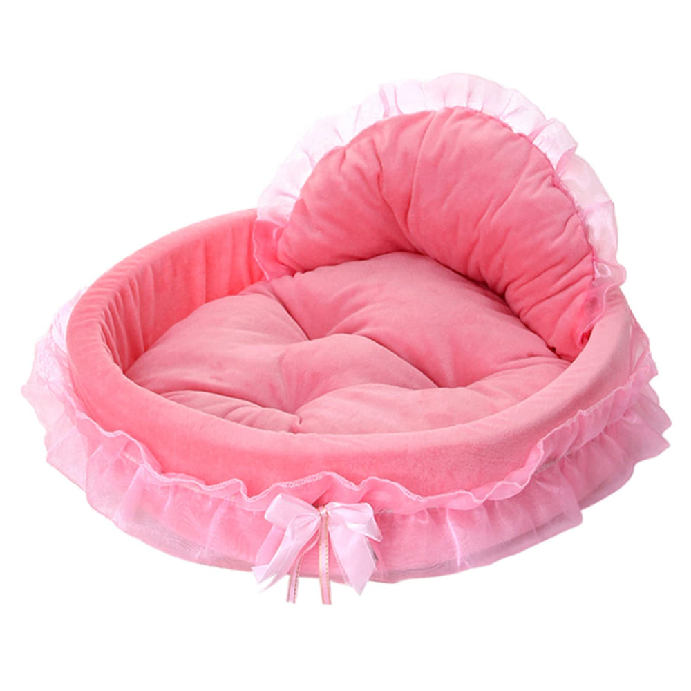 Pawstrip pink dog bed nest - cozy resting space for pets.