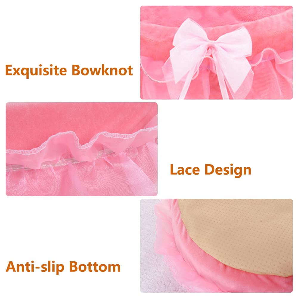 Pawstrip pink pet sofa soft plush fabric - plush softness for relaxed naps.