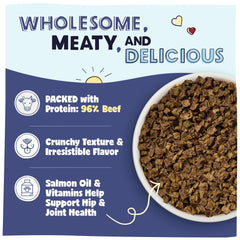 Pawstruck beef ingredient flaxseed oil spotlights wholesome fats for joints and coat.