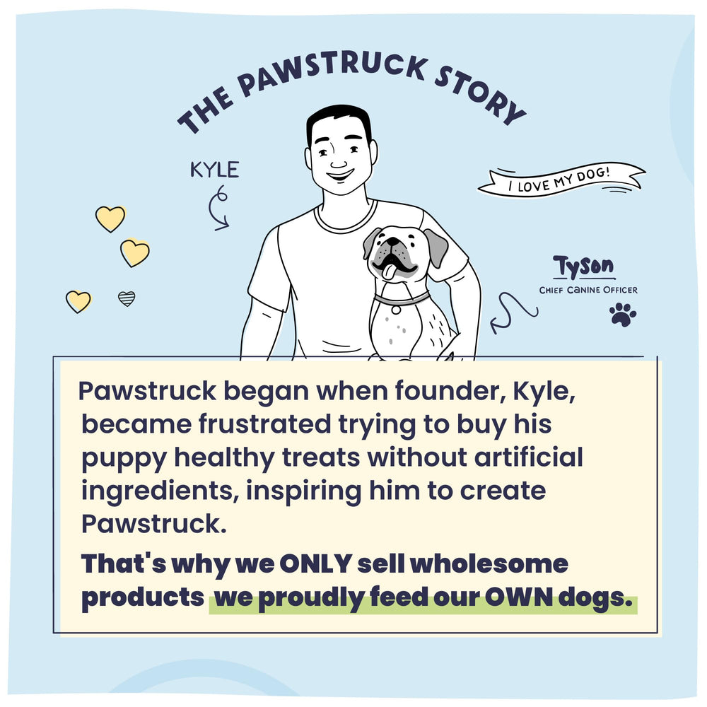 Pawstruck Bully Slices no artificial ingredients for a clean-tasting chew.