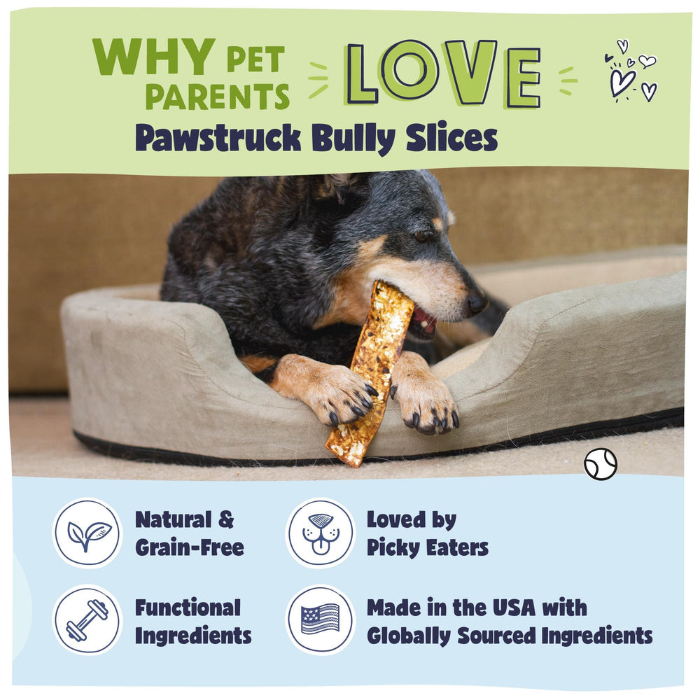Pawstruck Bully Slices quality assurance highlights consistent chew experience.