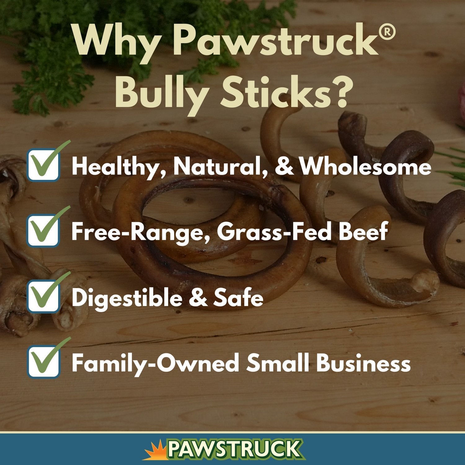 Pawstruck bully stick rings low-odor appearance shows premium beef chew.