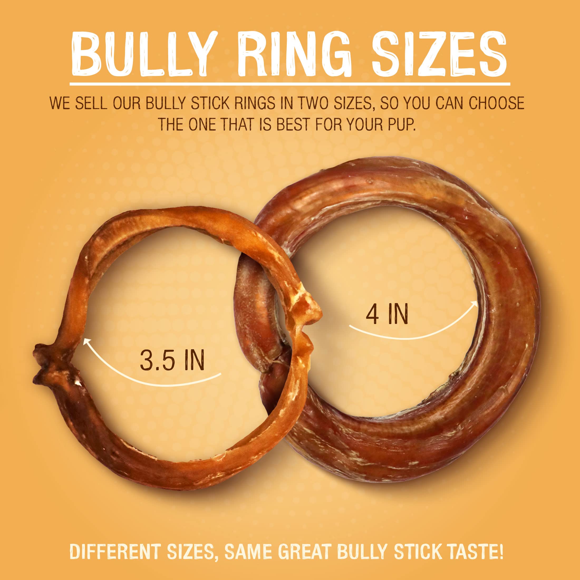 Pawstruck bully stick rings rawhide-free; ideal dental-chew alternative.