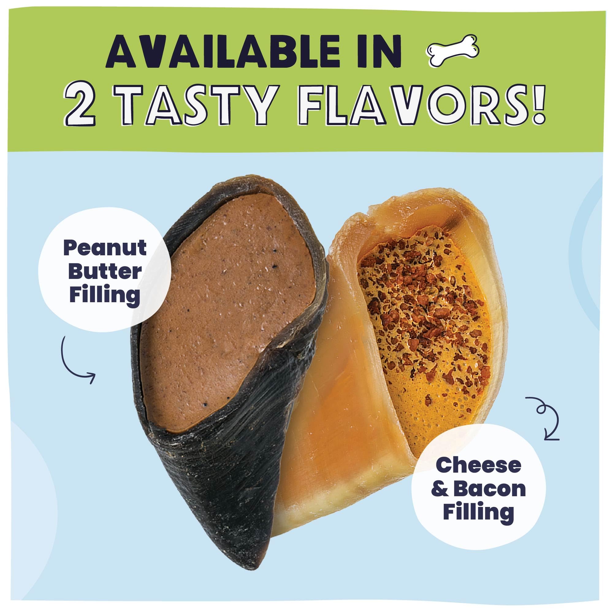Pawstruck cheese-bacon filled cow hooves produced in an American-made facility process.