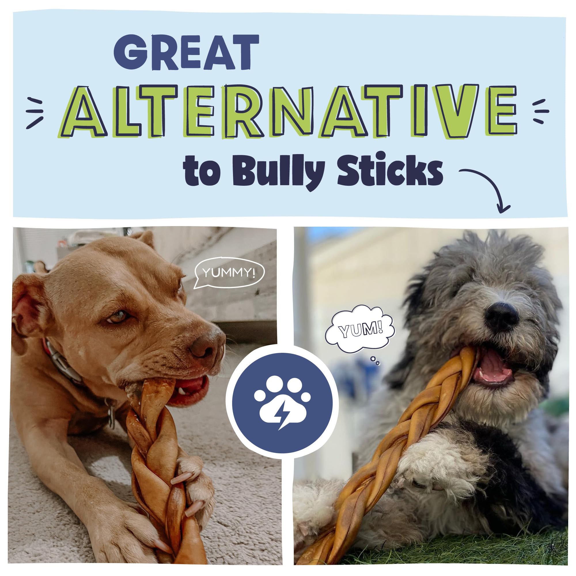 Pawstruck collagen braids offer meaty scent dogs love during snack time