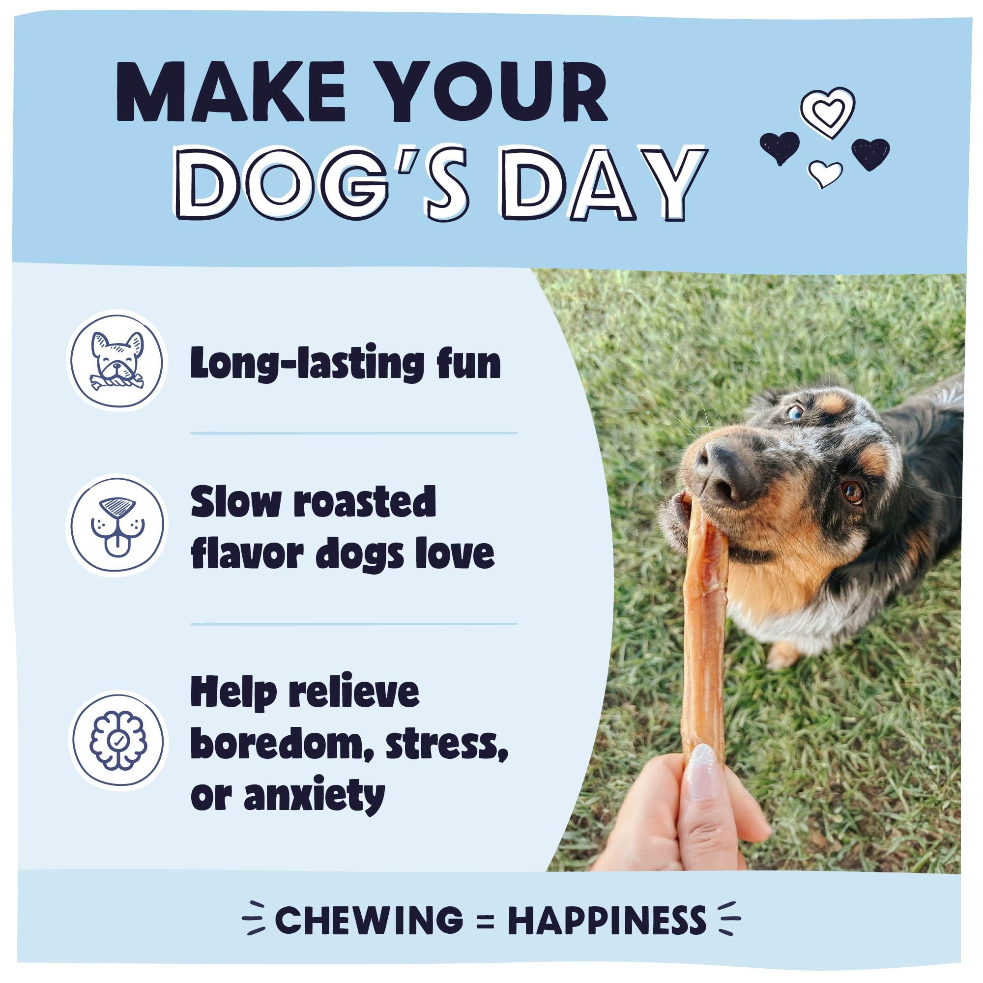 Pawstruck 5-8in bully sticks unwrapped – rawhide-free, digestible chew