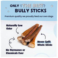 Pawstruck Natural 5-8in bully sticks in tray – natural beef chew