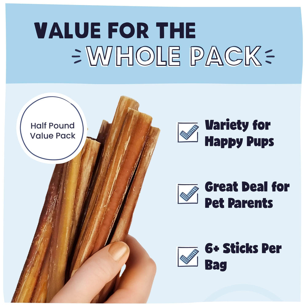Pawstruck 5-8in bully sticks – single-ingredient beef chew