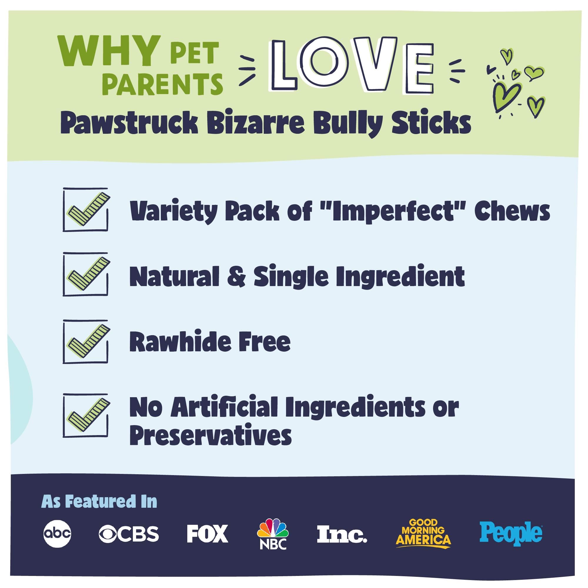 Pawstruck Natural Bully Sticks close up on grass-fed ingredients for healthy snacking