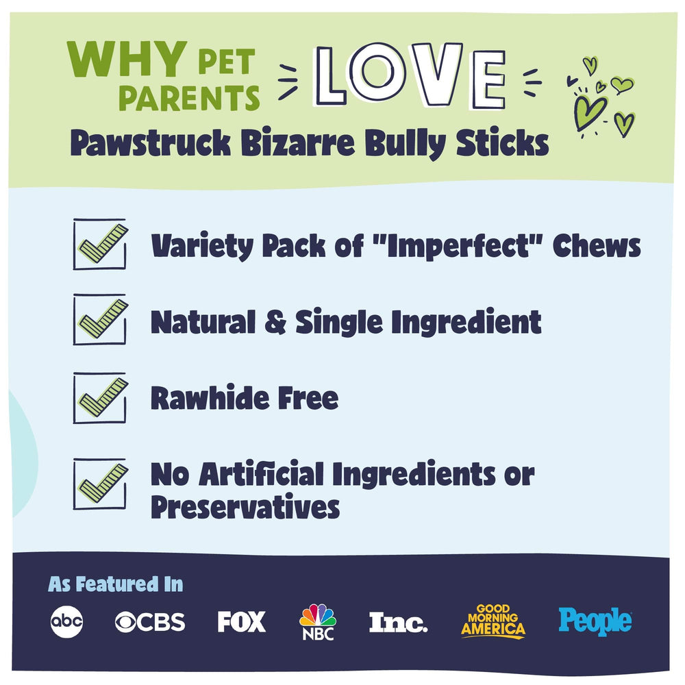 Pawstruck Natural Bully Sticks close up on grass-fed ingredients for healthy snacking