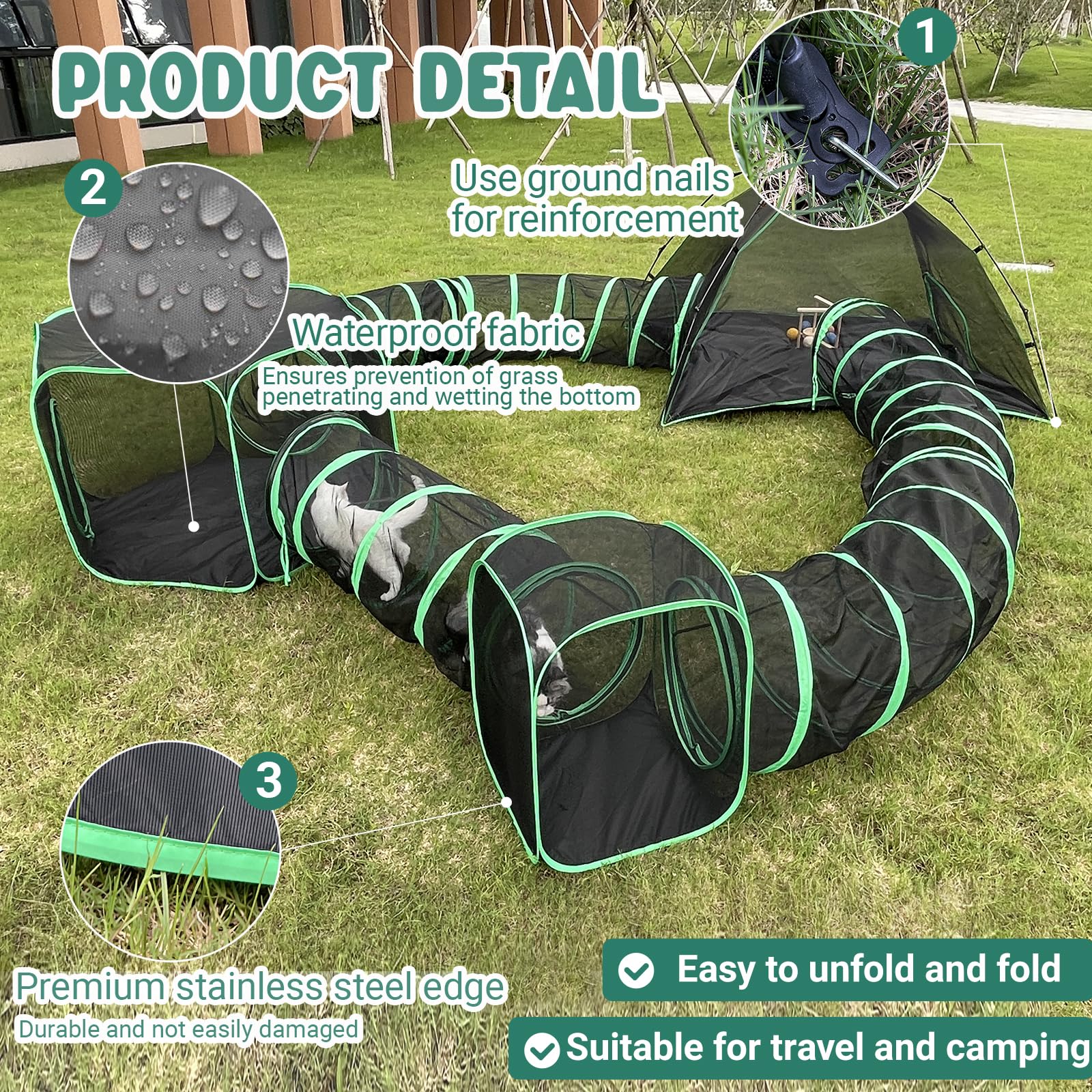 Pawtenda cat camp durable materials resisting weather