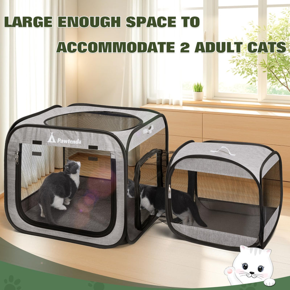 Pawtenda cat playpen interior space showing secure pet area.