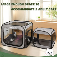 Pawtenda cat playpen interior space showing secure pet area.