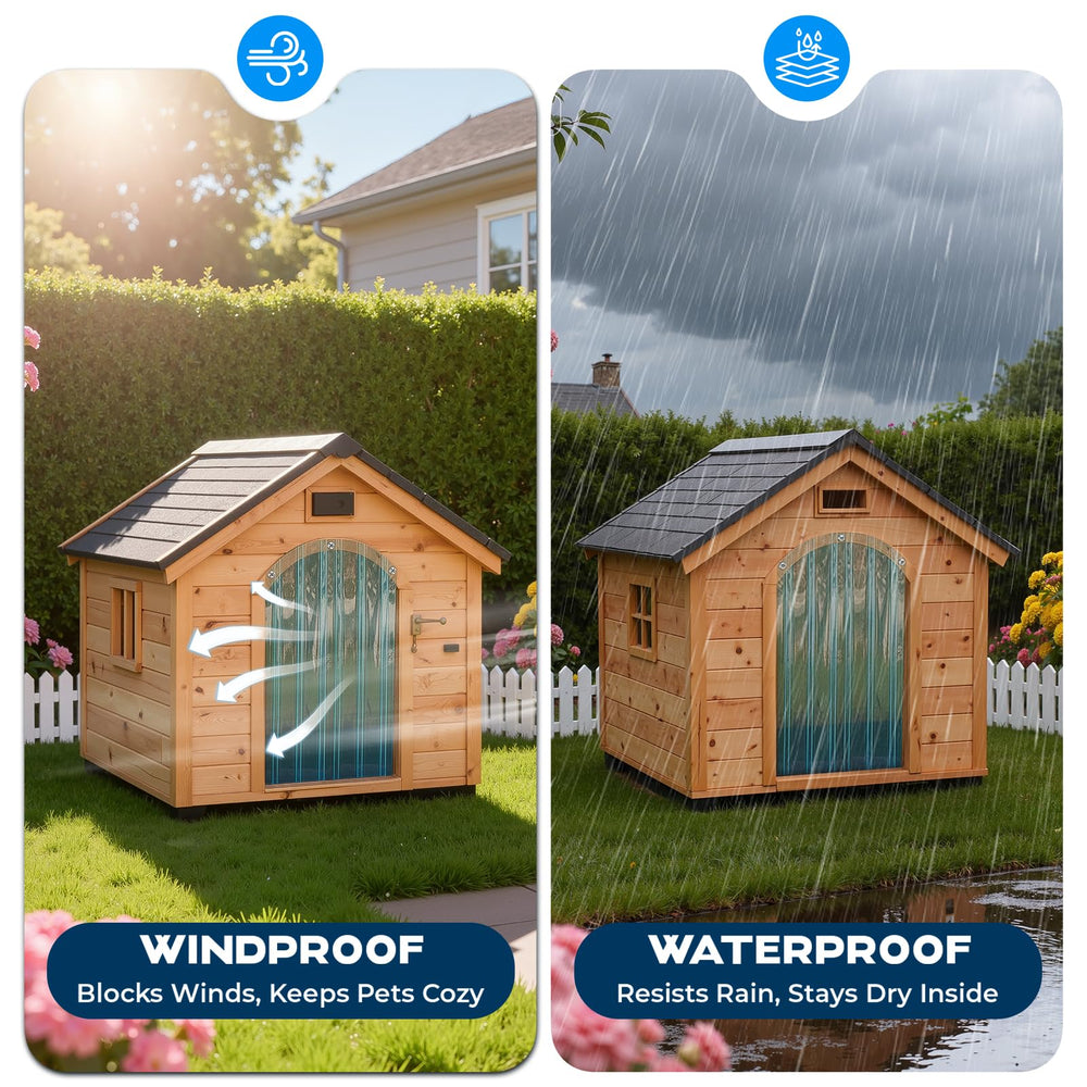 Pawtenda dog door flap easy-clean PVC surface wipes clean for hygienic pet access.