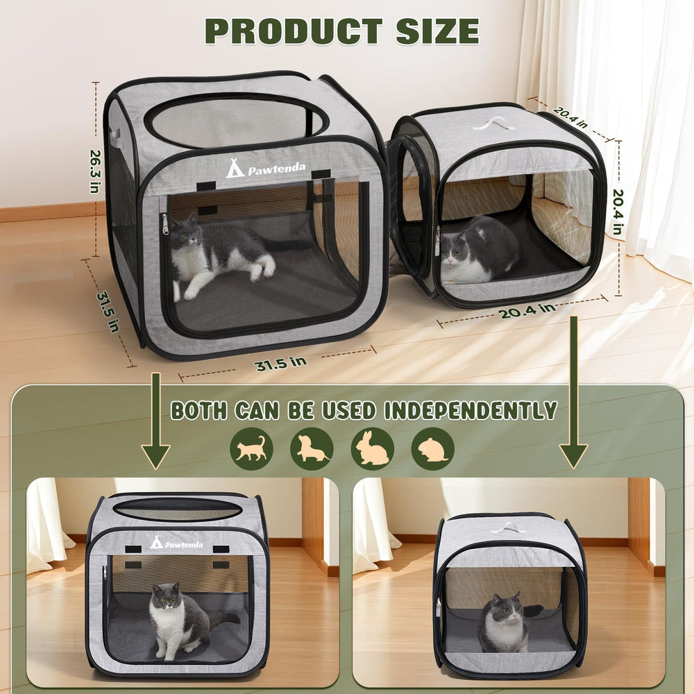 Pawtenda portable cat playpen outdoor use for versatile adventures.
