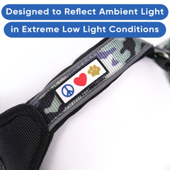 Pawtitas Reflective Harness with reflective strips boosting visibility in low light.