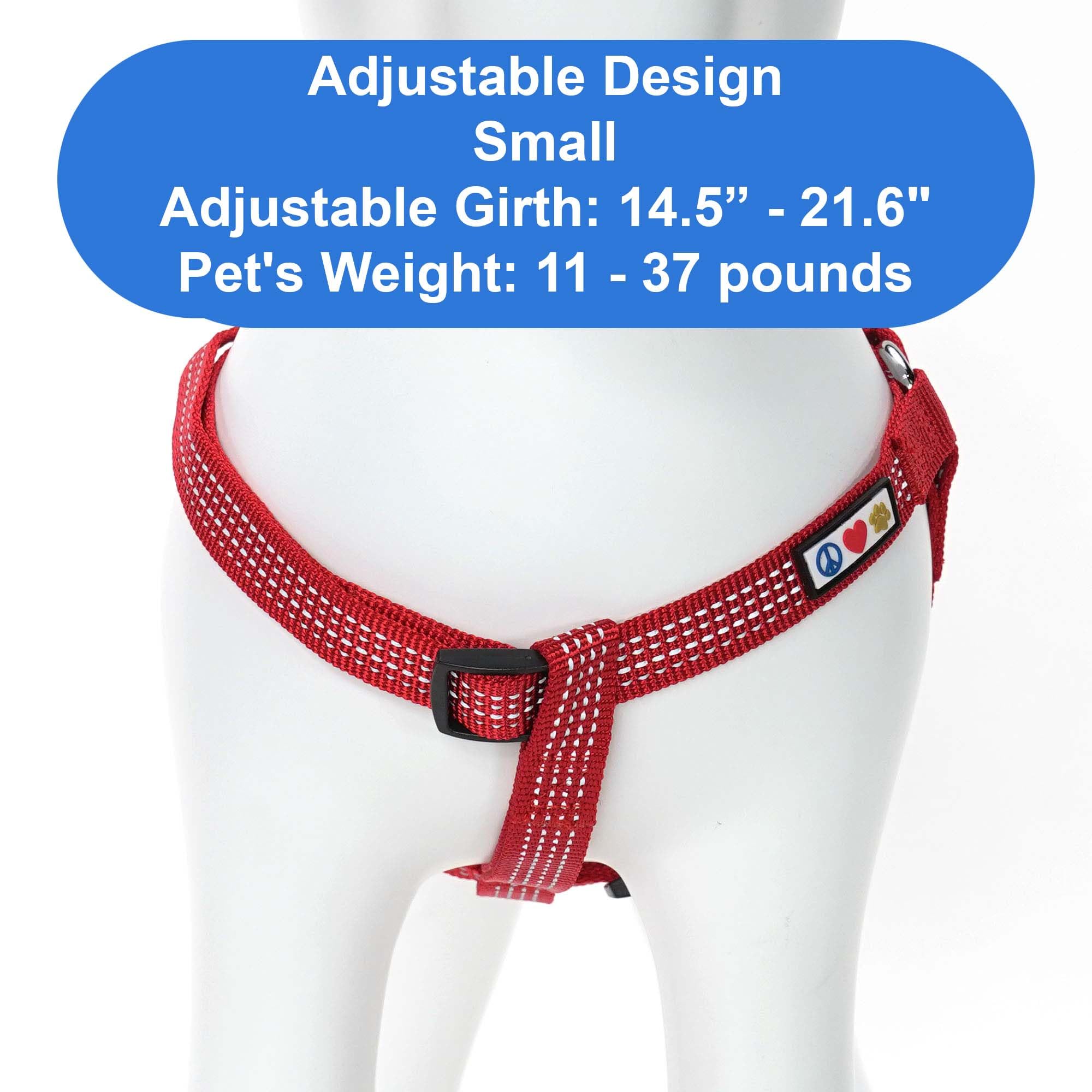 Pawtitas Reflective Step-in Harness adjustable straps ensure snug comfy fit