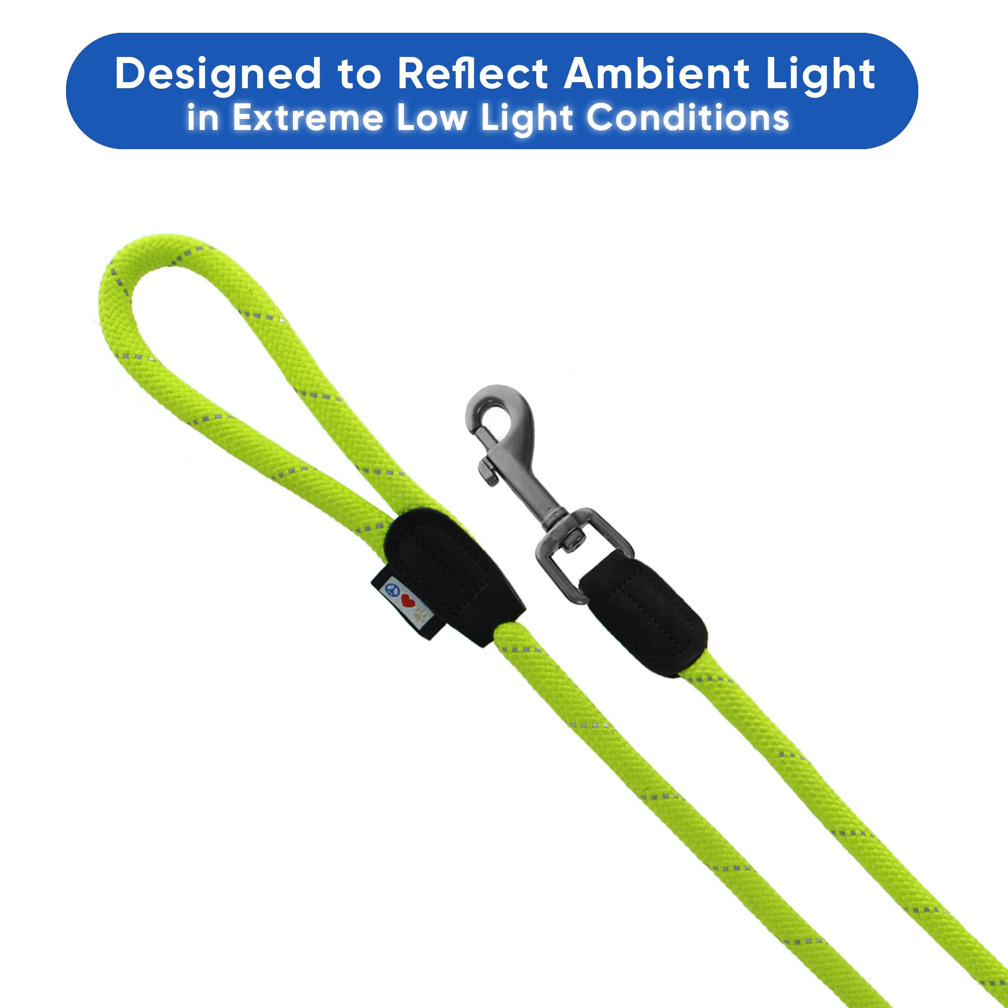 Pawtitas six-foot dual dog leash designed for medium to large breeds for versatile use.