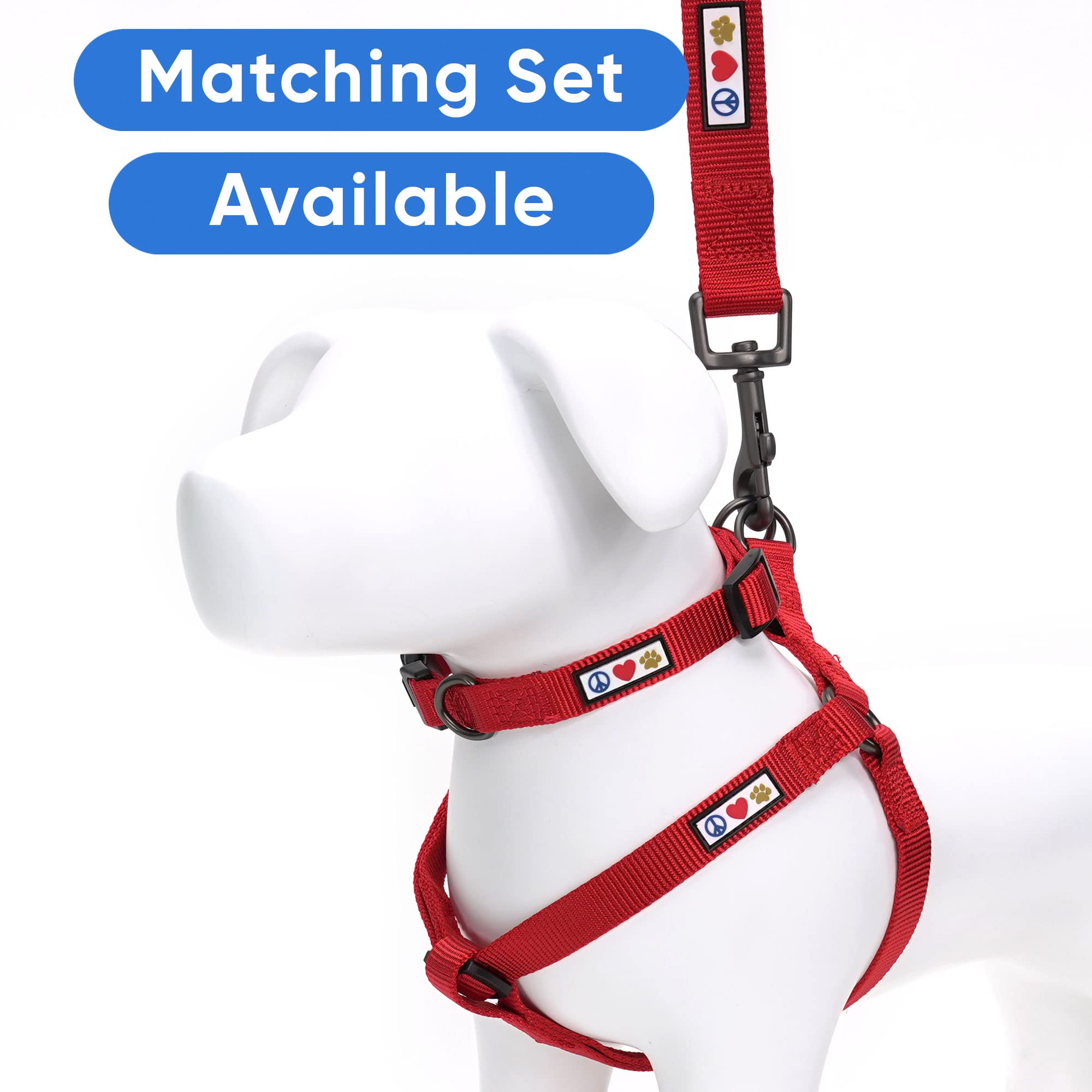 Pawtitas solid 6ft red dog leash reinforced construction for strength