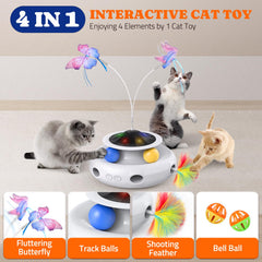 Pawtners 4in1 butterfly mode with fluttering action keeps cats active and curious.