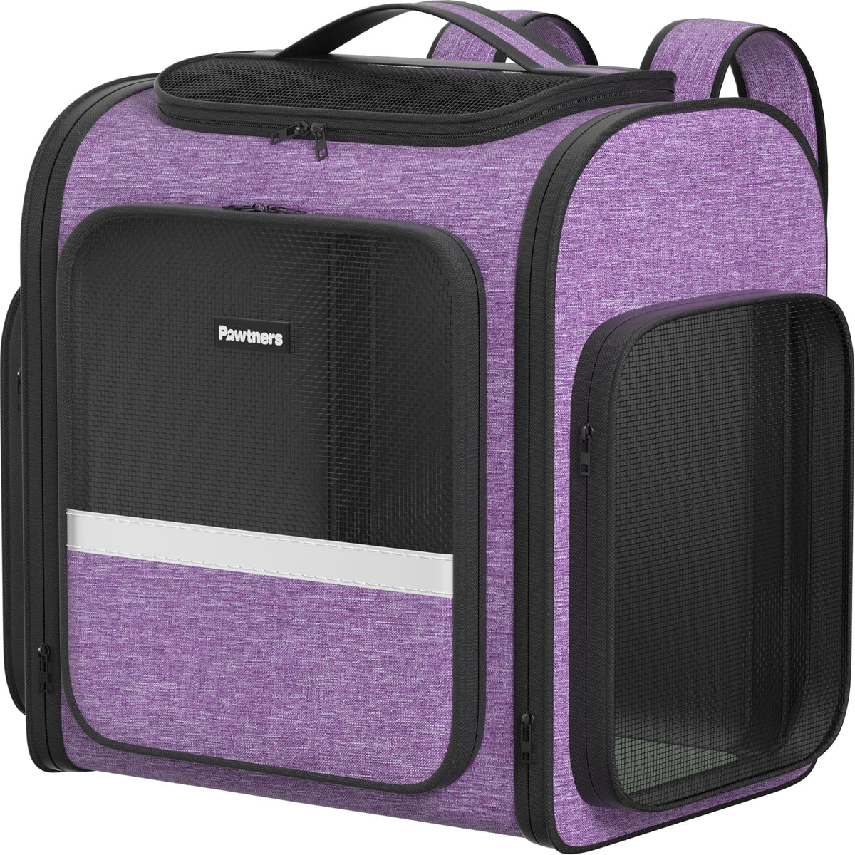 Pawtners breathable mesh front view for airy comfort during travel.