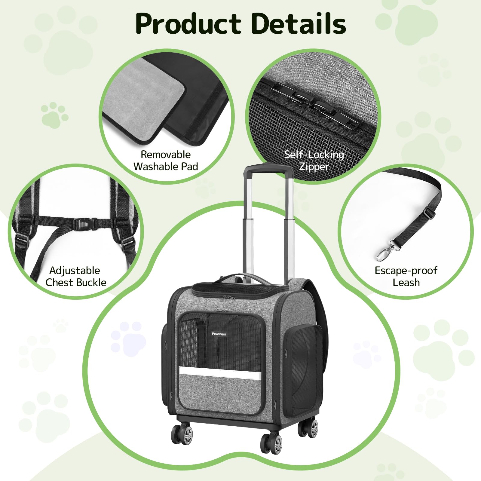 Pawtners breathable mesh panel improving airflow for comfort