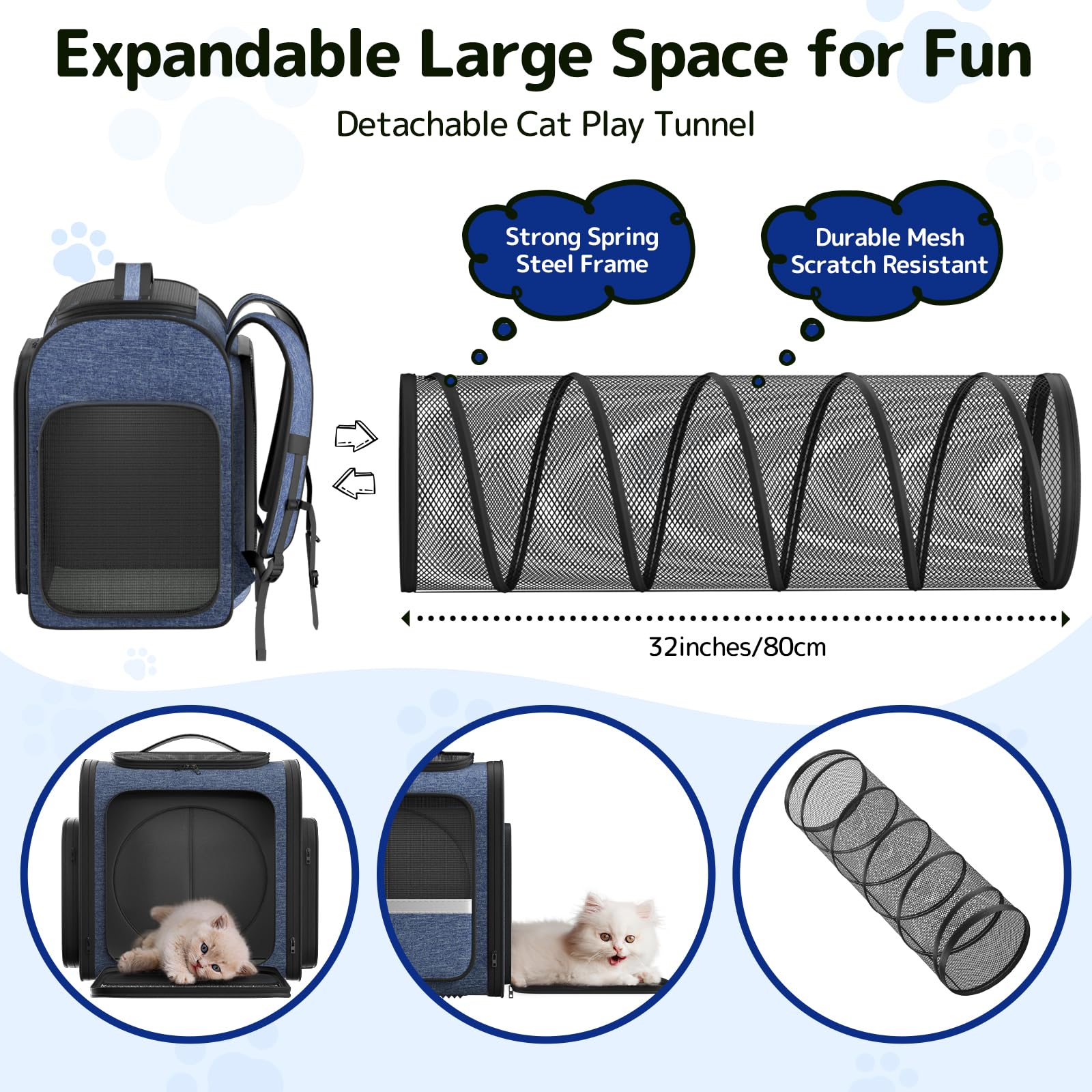 Pawtners cat carrier backpack breathable mesh windows enhancing airflow and comfort during outings.