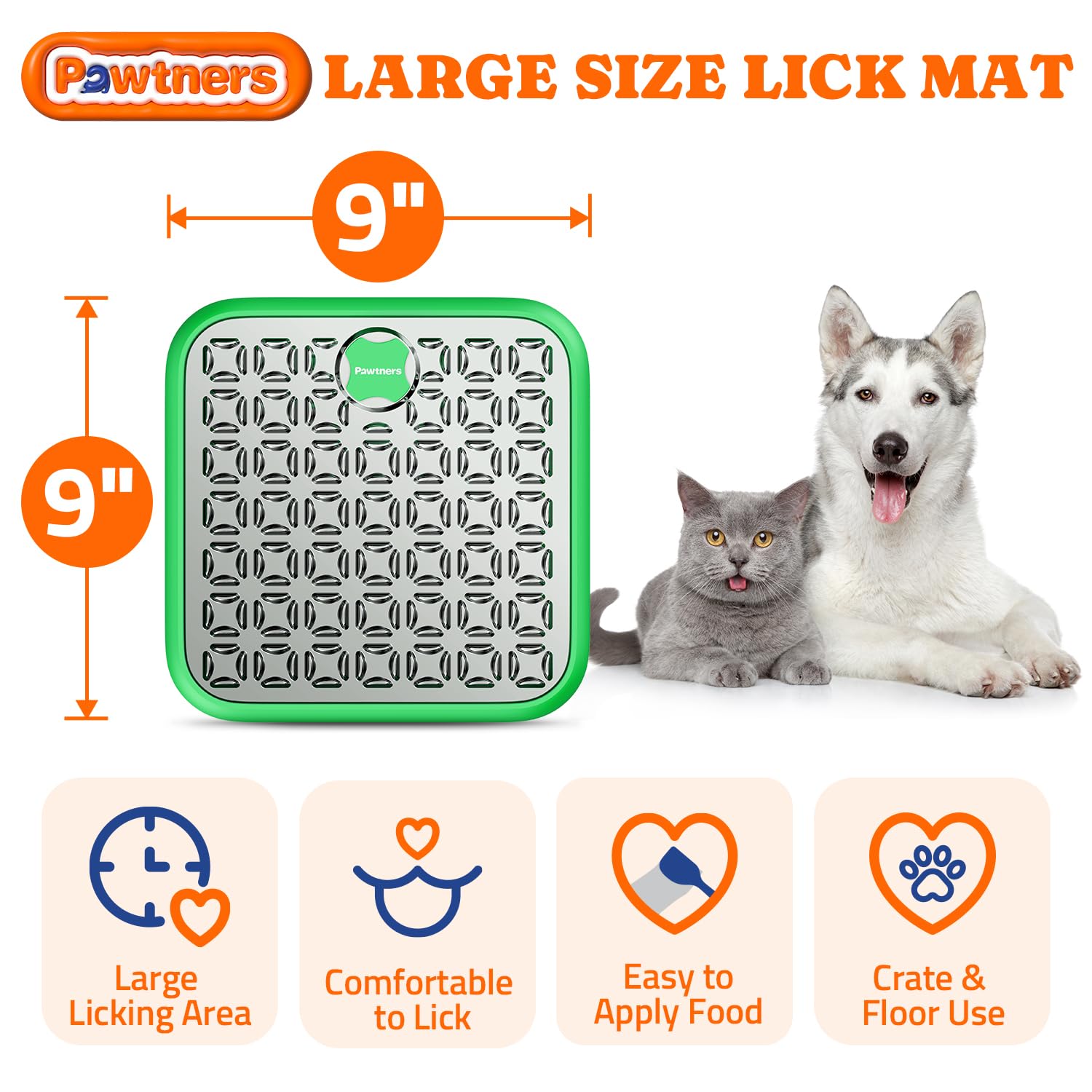 Pawtners cat lick mat on crate to reduce boredom