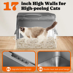 Pawtners front-entry hooded litter box reduces odor and provides privacy