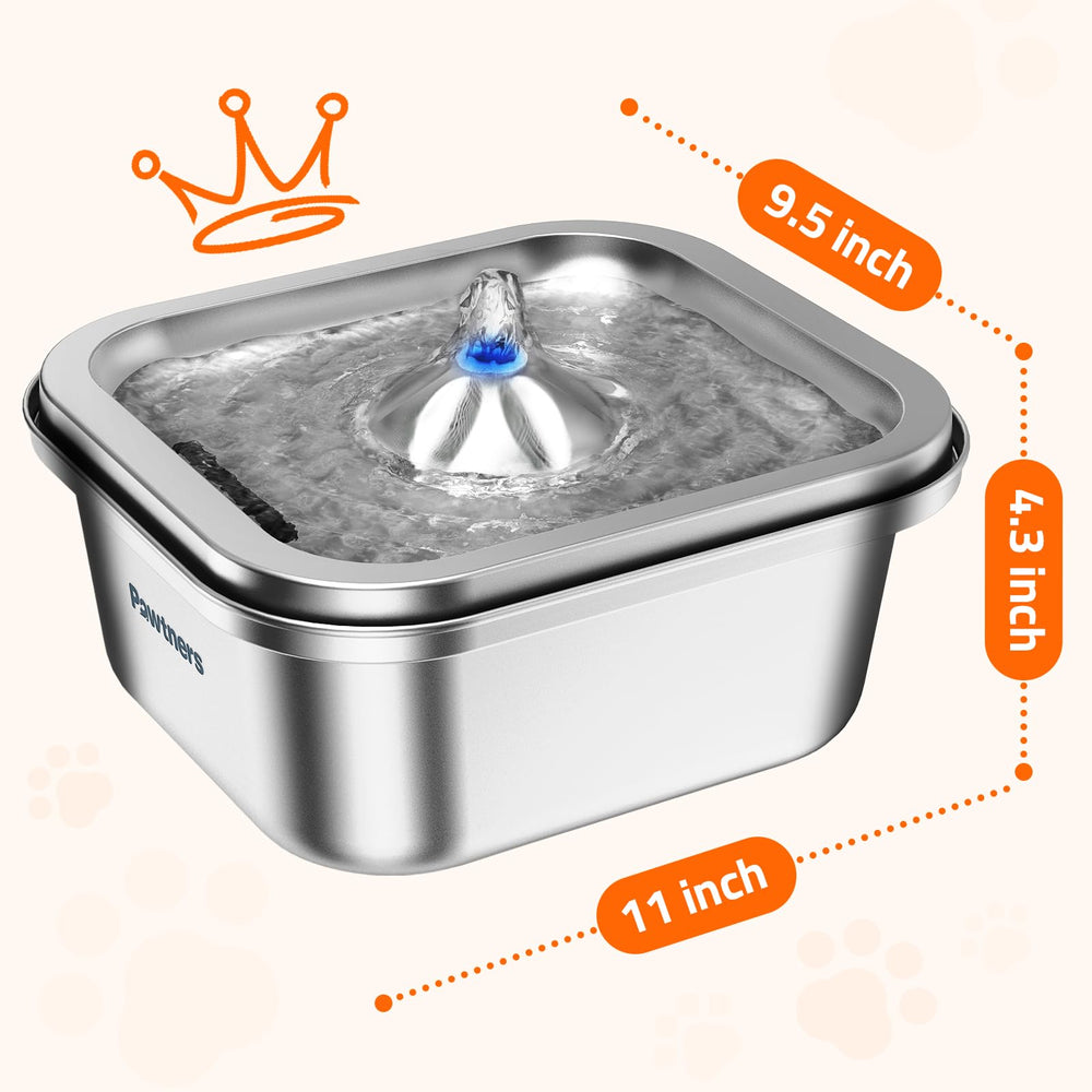 Pawtners cat water fountain includes 6 replacement filters for ongoing filtration