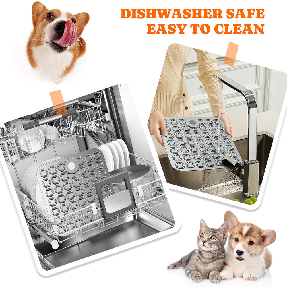 Pawtners crate attachment keeps mat in place during pet enrichment