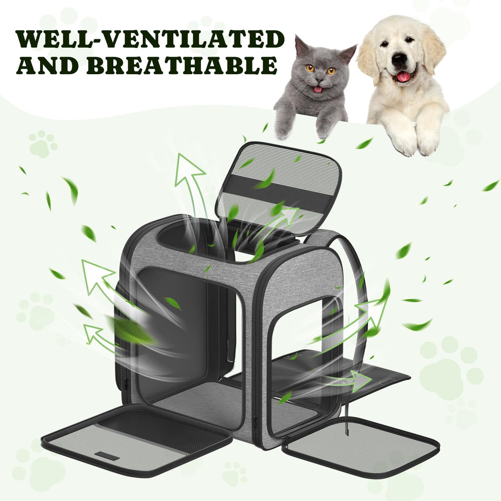 Pawtners dog backpack carrier padded ergonomic straps reduce strain.